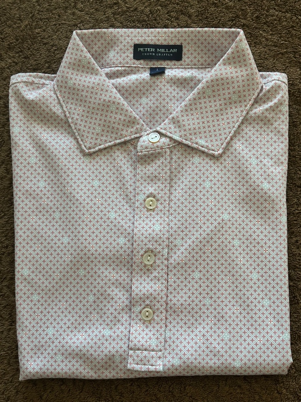 Peter Millar Performance Jersey Polo, Size L, $30, $135